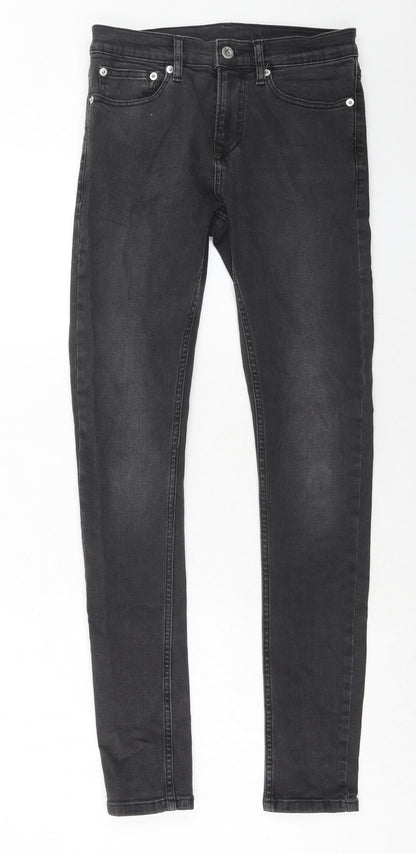 Mens UK Size 30 in Topman Regular Fit Skinny Black Jeans