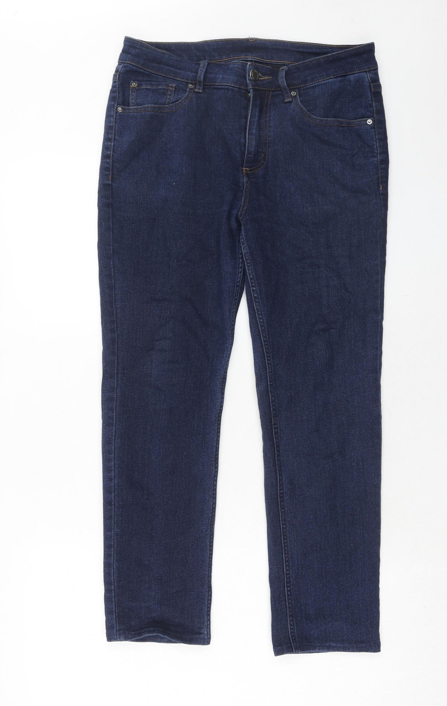 Womens UK Size 32 in Marks and Spencer Regular Fit Straight Blue Jeans