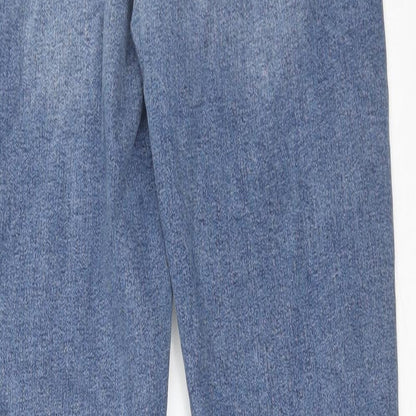 Topshop Womens Blue Cotton Skinny Jeans Size 26 in L34 in Regular Zip
