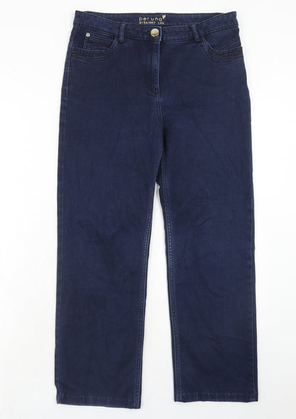 Womens UK Size 32 in Marks and Spencer Regular Fit Straight Blue Jeans