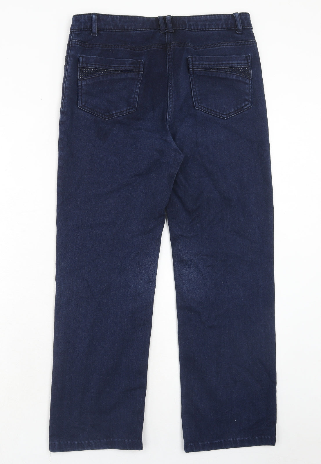 Womens UK Size 32 in Marks and Spencer Regular Fit Straight Blue Jeans
