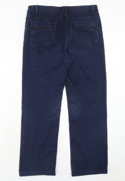 Womens UK Size 32 in Marks and Spencer Regular Fit Straight Blue Jeans
