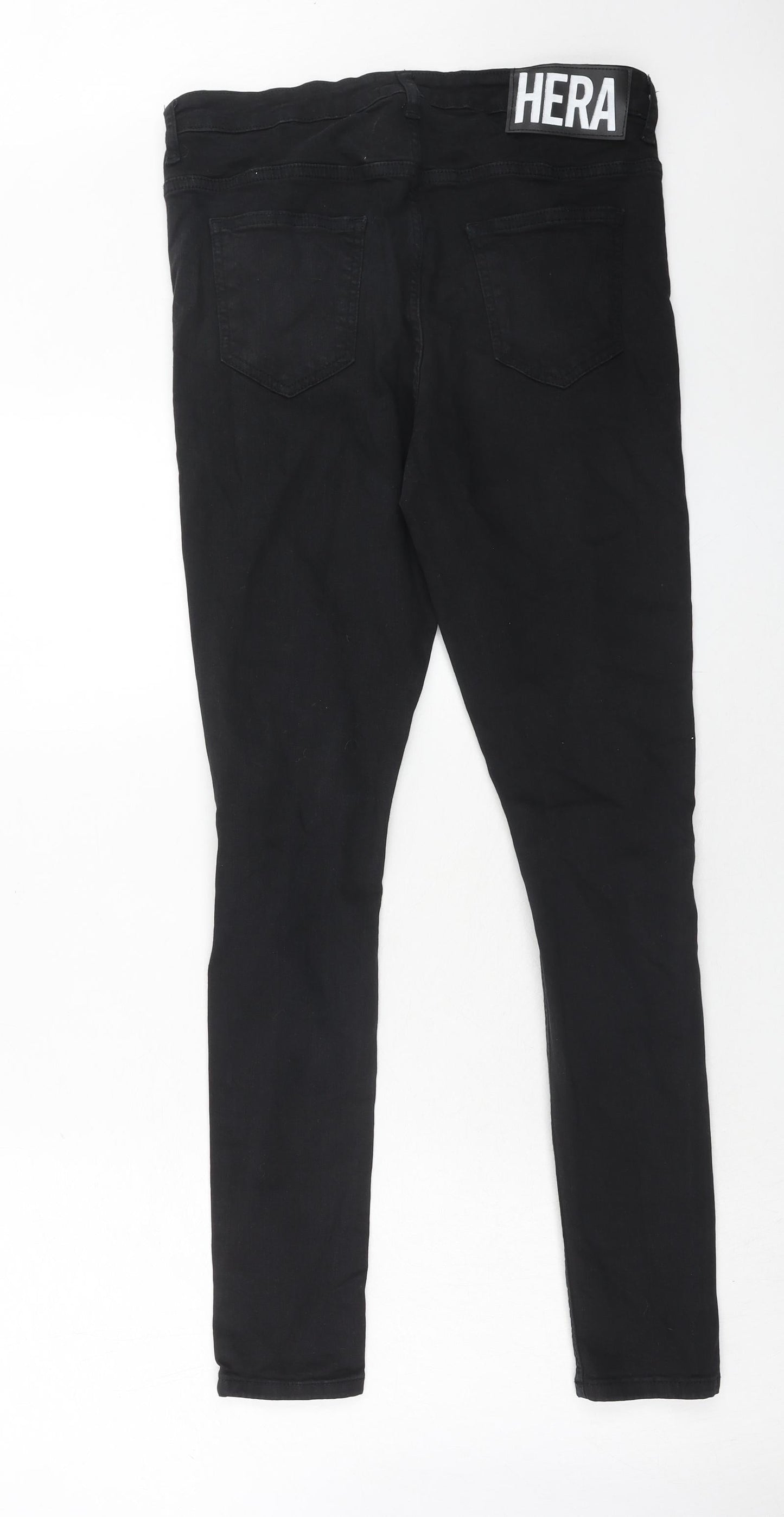 Hera Womens Black Cotton Skinny Jeans Size 28 in Regular Zip