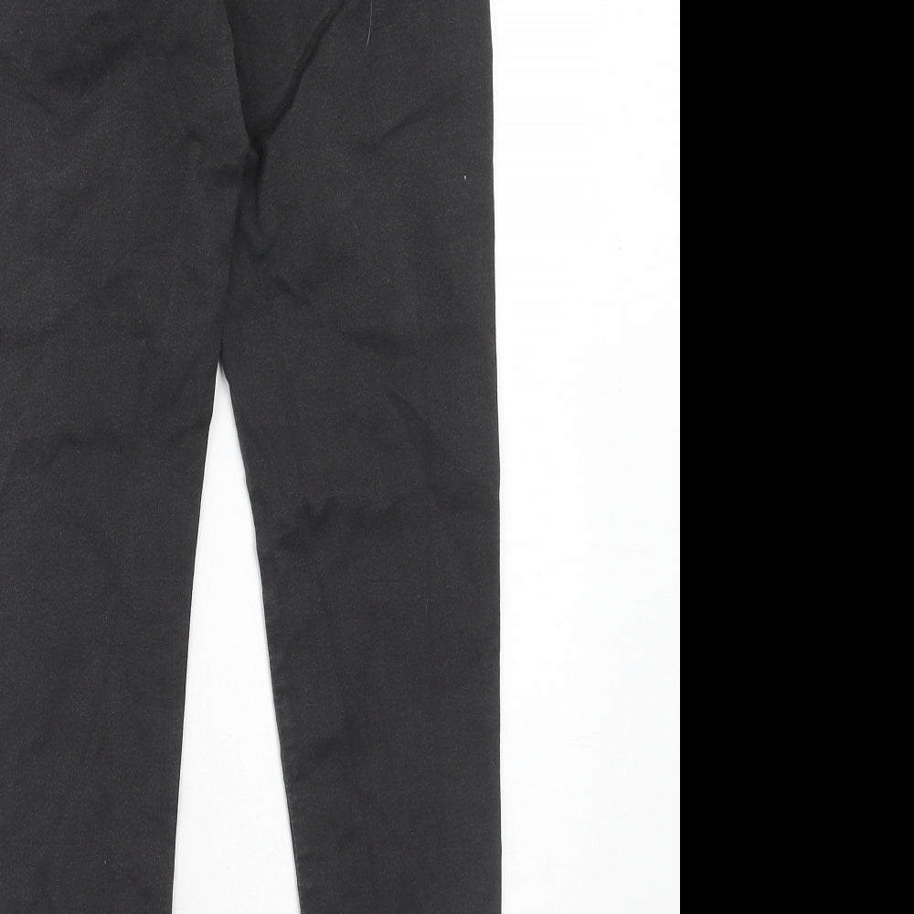 Marks and Spencer Girls Black Cotton Skinny Jeans Size 13-14 Years Regular Zip