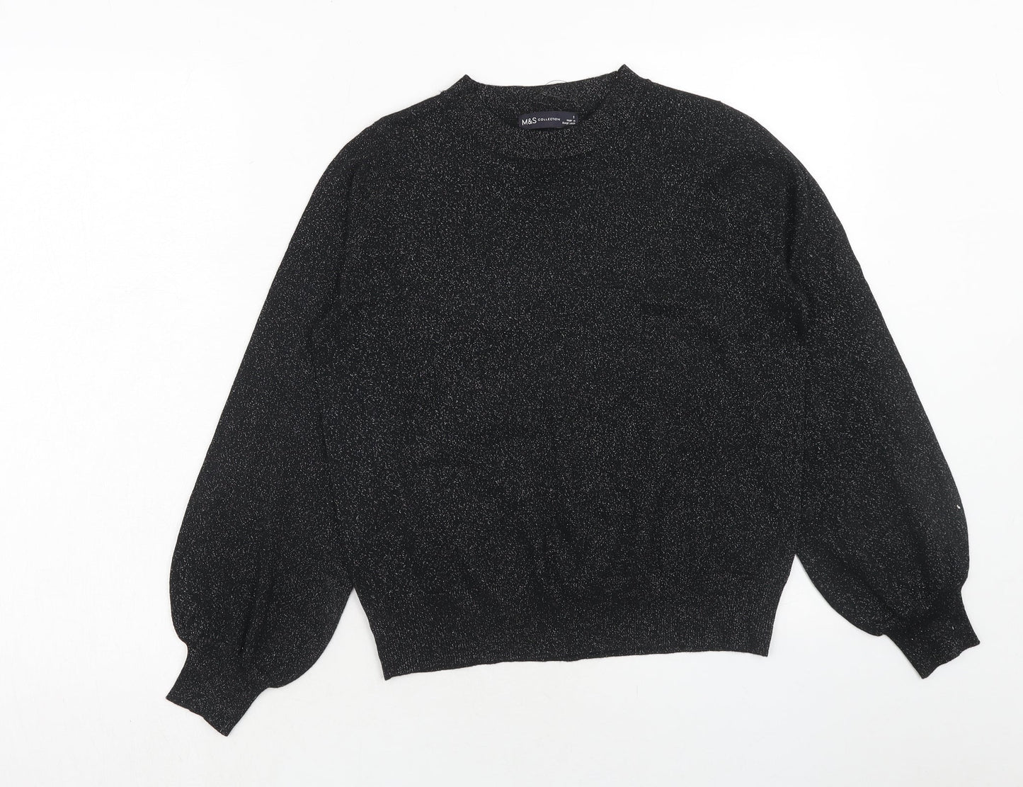 Womens UK Size S Marks and Spencer Black Pullover Jumper