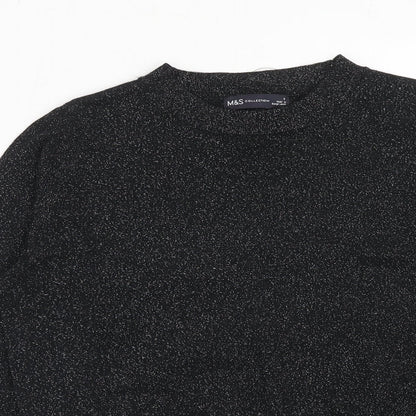 Womens UK Size S Marks and Spencer Black Pullover Jumper
