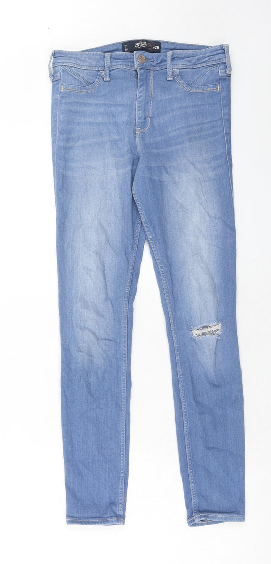Hollister Womens Blue Cotton Jegging Jeans Size 28 in Regular Zip