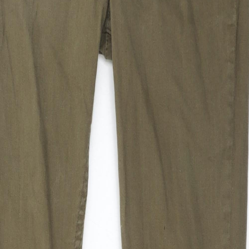Select Womens Green Cotton Jegging Jeans Size 10 Regular Zip
