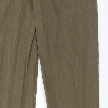 Select Womens Green Cotton Jegging Jeans Size 10 Regular Zip