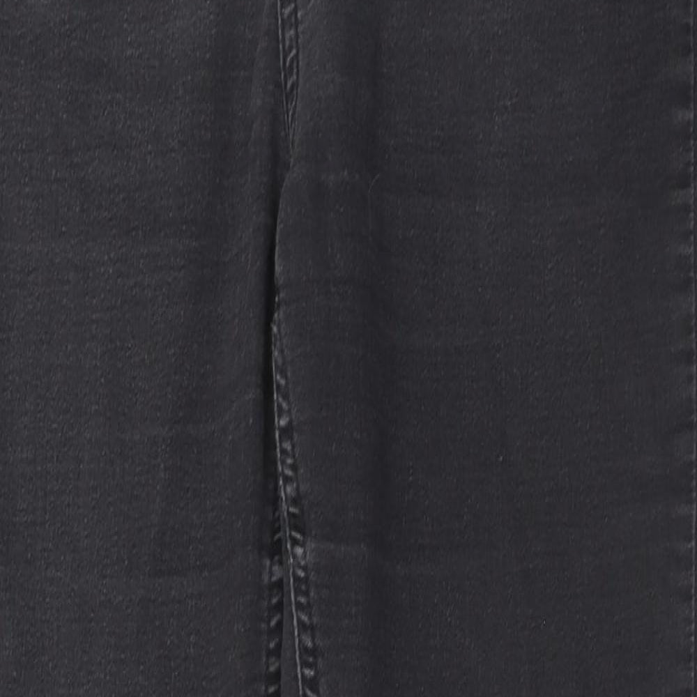 Lipsy Womens Grey Cotton Skinny Jeans Size 32 in Regular Zip