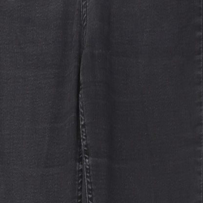 Lipsy Womens Grey Cotton Skinny Jeans Size 32 in Regular Zip