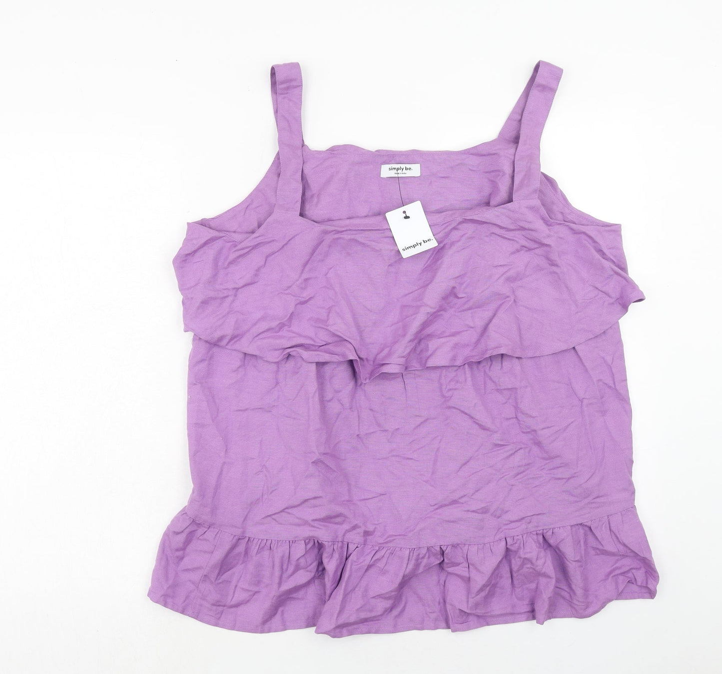 Womens UK Size 18 Simply Be Purple Basic Tank