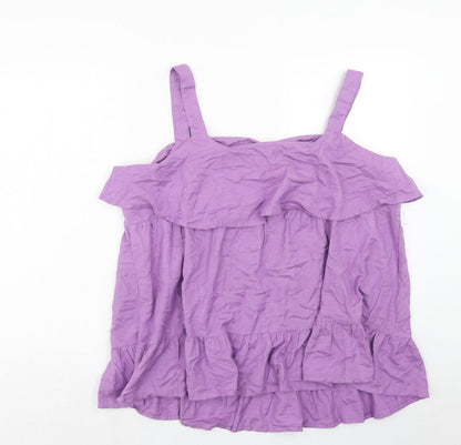 Womens UK Size 18 Simply Be Purple Basic Tank