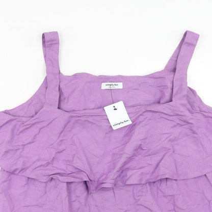 Womens UK Size 18 Simply Be Purple Basic Tank