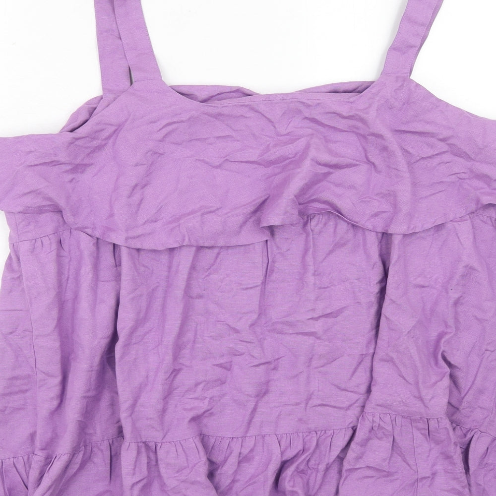 Womens UK Size 18 Simply Be Purple Basic Tank