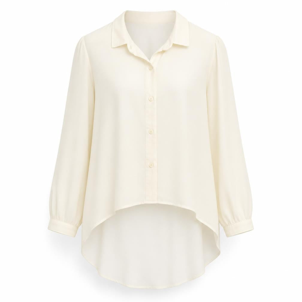 Womens UK Size 4 Miss Selfridge Ivory Basic Button-Up