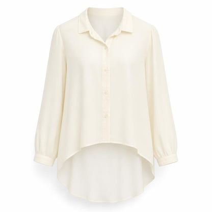 Womens UK Size 4 Miss Selfridge Ivory Basic Button-Up