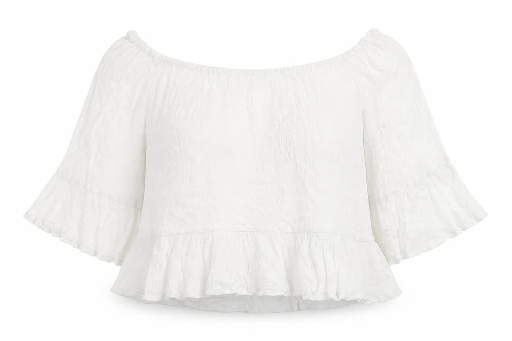 Womens UK Size L Zara White Basic Blouse