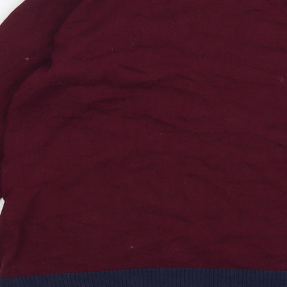 Gap Womens Purple Round Neck Cotton Pullover Jumper Size S