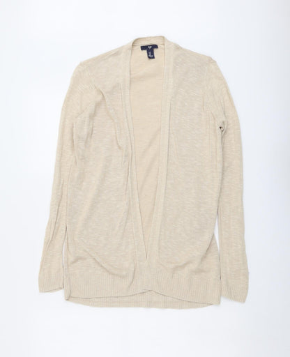 Gap Womens Beige V-Neck Cotton Cardigan Jumper Size S