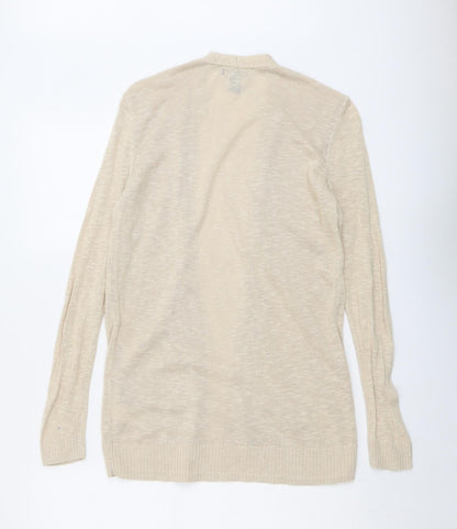 Gap Womens Beige V-Neck Cotton Cardigan Jumper Size S