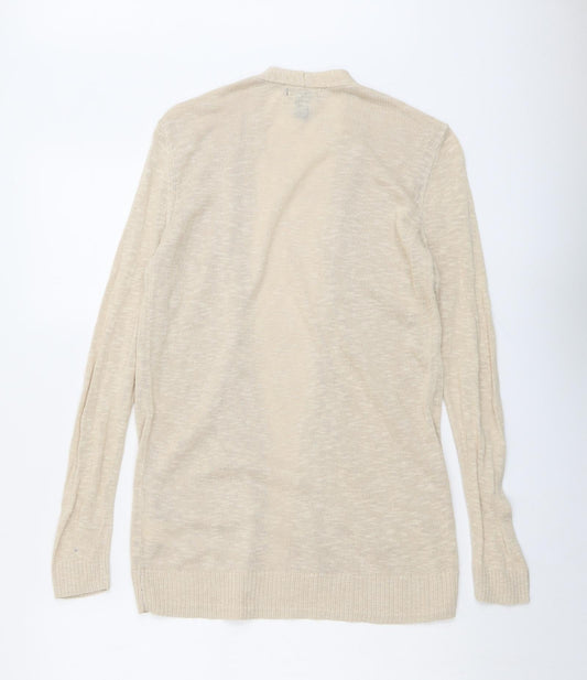 Gap Womens Beige V-Neck Cotton Cardigan Jumper Size S