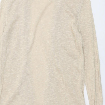 Gap Womens Beige V-Neck Cotton Cardigan Jumper Size S