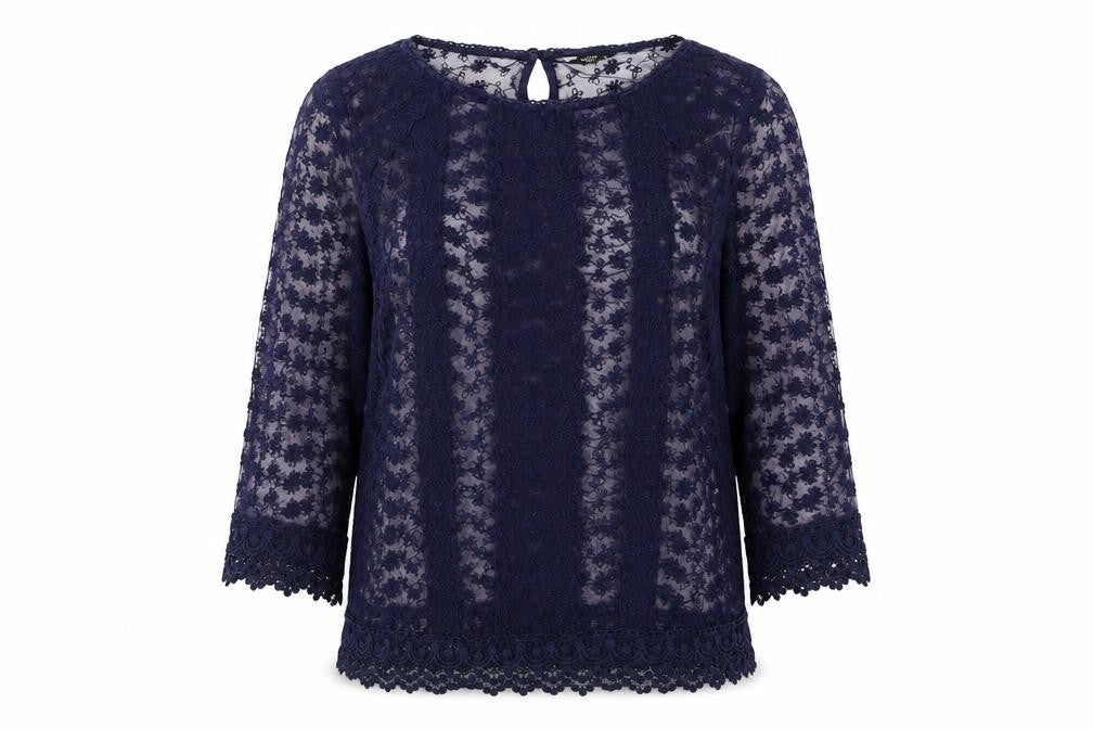 Womens UK Size 10 M&Co Blue Basic Blouse