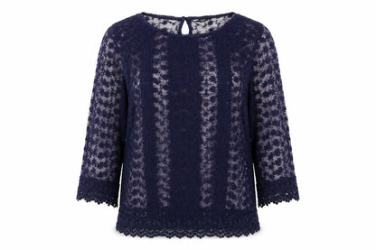 Womens UK Size 10 M&Co Blue Basic Blouse