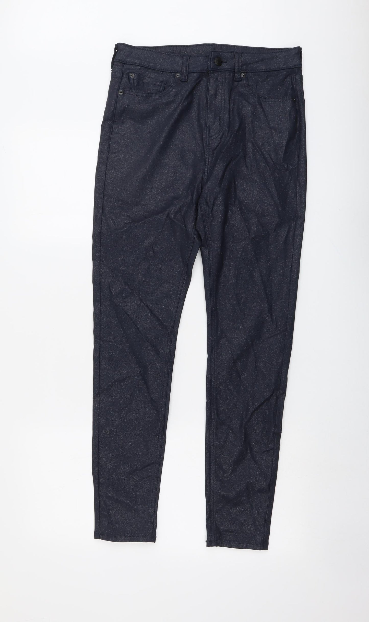 Womens UK Size 12 Marks and Spencer Regular Fit  Blue Trousers