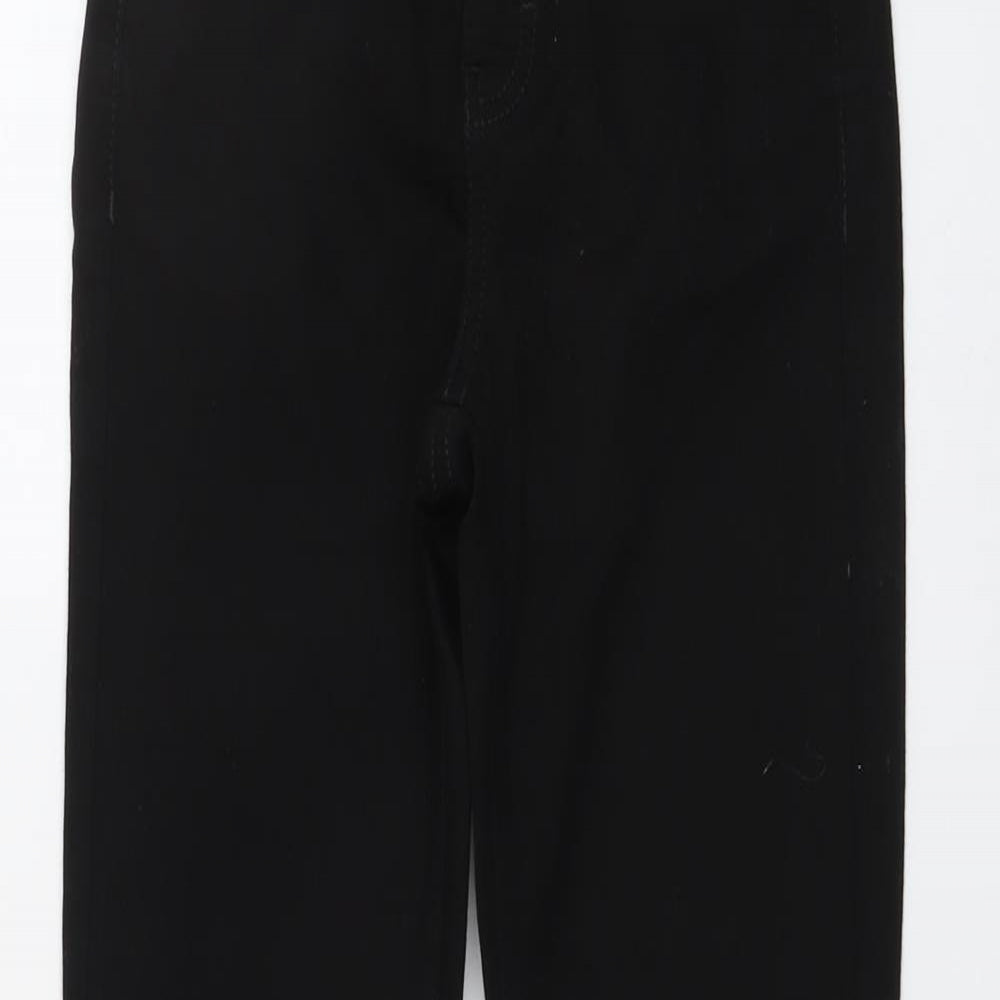 Topshop Womens Black Cotton Skinny Jeans Size 25 in L26 in Regular Button