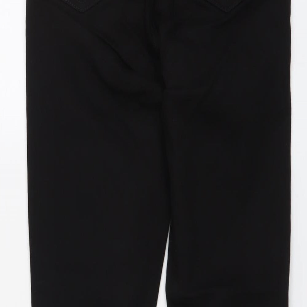 Topshop Womens Black Cotton Skinny Jeans Size 25 in L26 in Regular Button