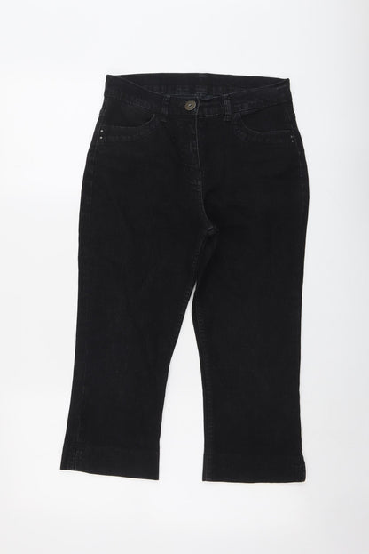 Womens UK Size 10 Marks and Spencer Regular Fit Straight Black Jeans