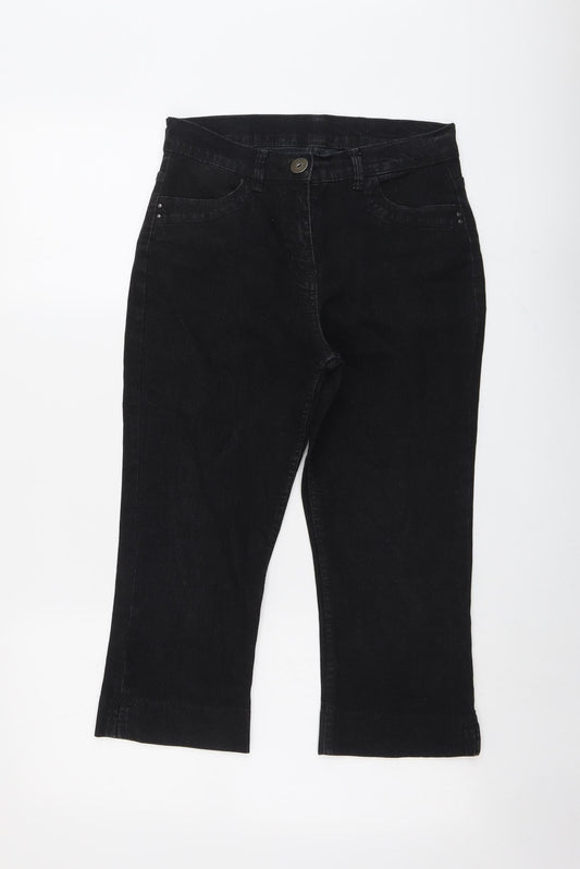 Womens UK Size 10 Marks and Spencer Regular Fit Straight Black Jeans