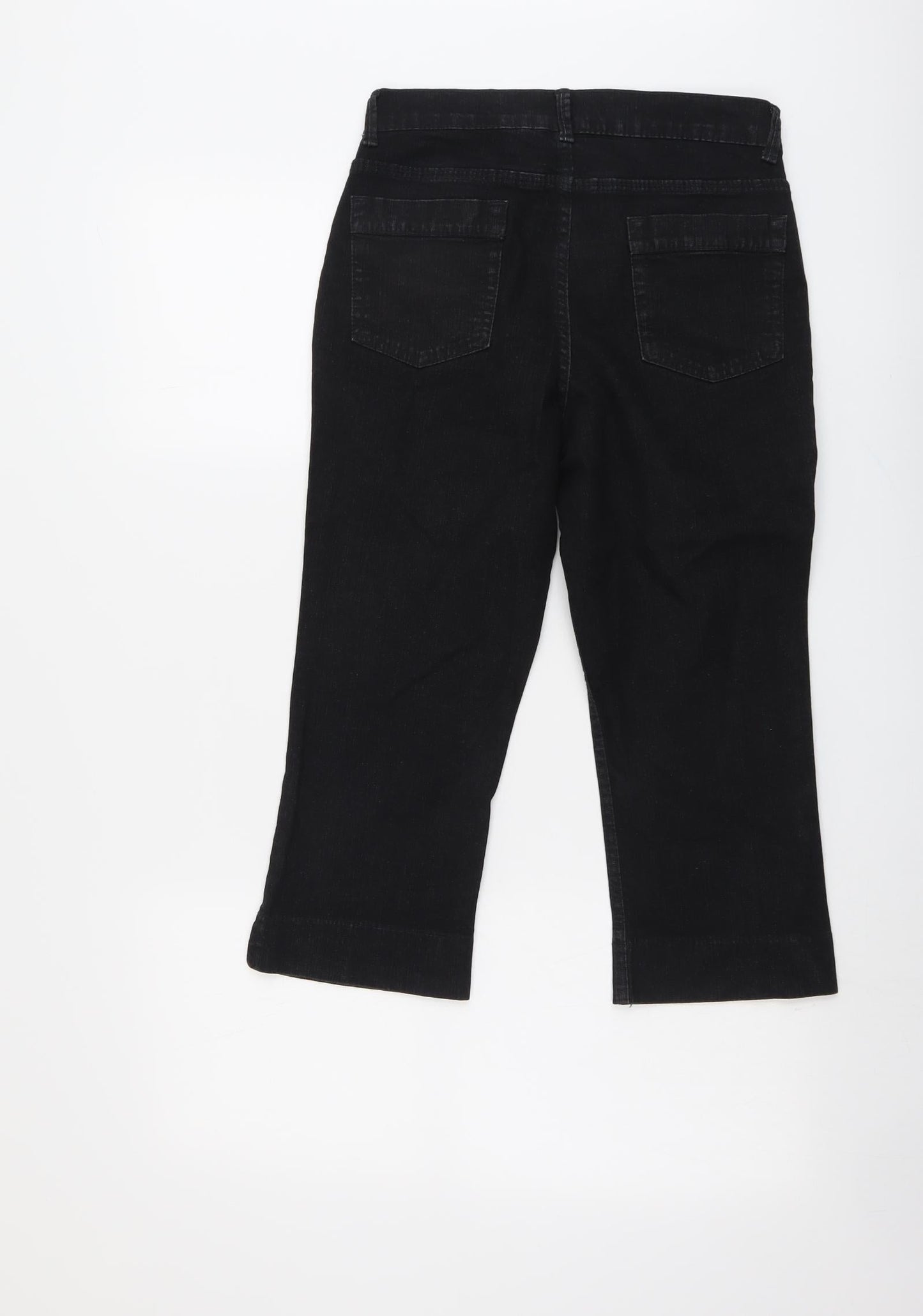 Womens UK Size 10 Marks and Spencer Regular Fit Straight Black Jeans
