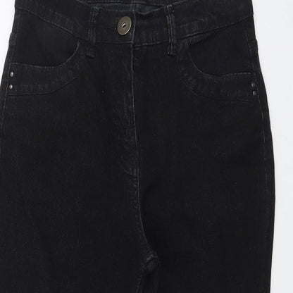 Womens UK Size 10 Marks and Spencer Regular Fit Straight Black Jeans
