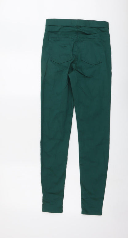 Womens UK Size 8 Marks and Spencer Regular Fit Skinny Green Jeans