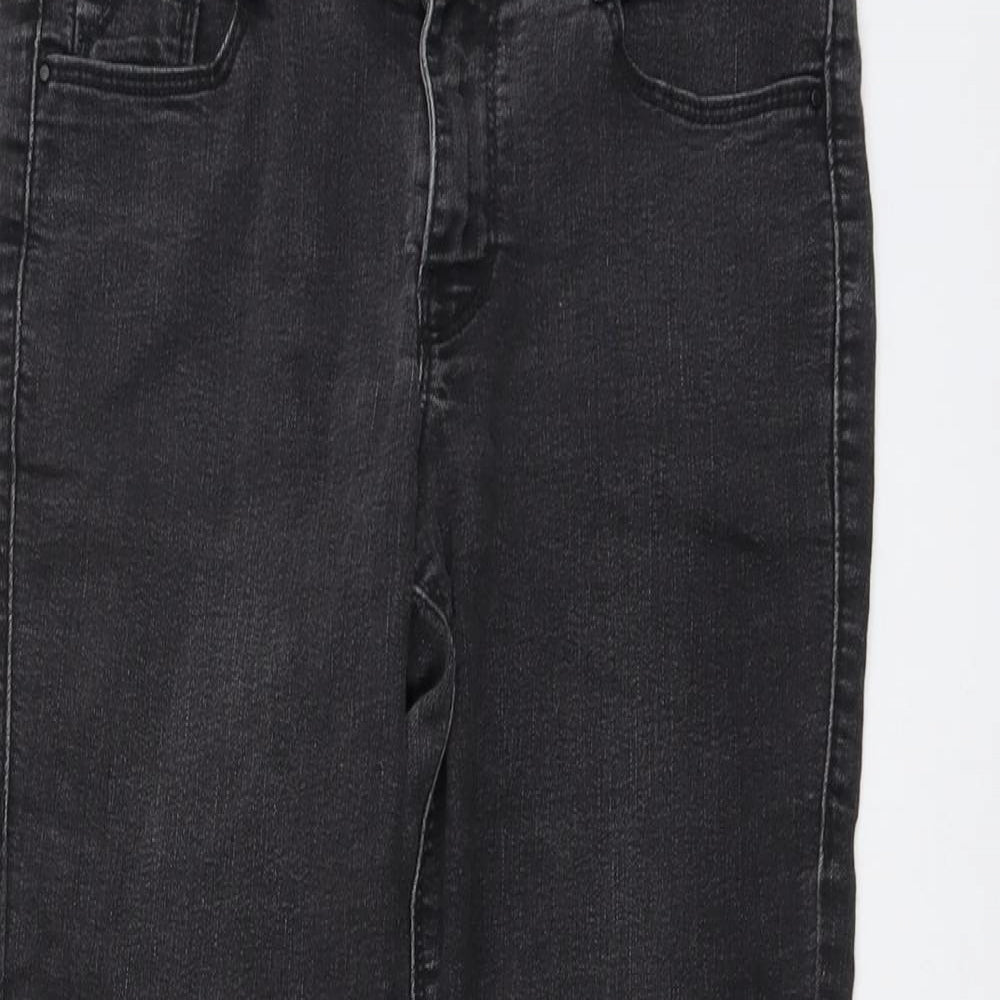 Dorothy Perkins Womens Grey Cotton Skinny Jeans Size 10 L28 in Regular Button
