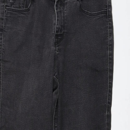 Dorothy Perkins Womens Grey Cotton Skinny Jeans Size 10 L28 in Regular Button