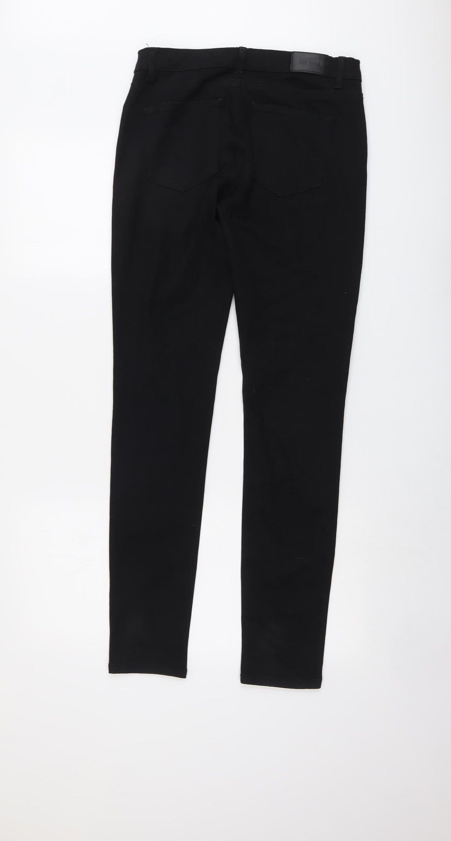 2nd ONE Womens Black Cotton Skinny Jeans Size 29 in L31 in Regular Button