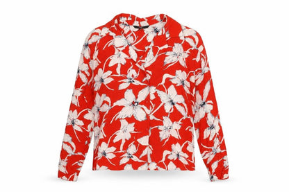 Womens UK Size L VERO MODA Red Basic Button-Up