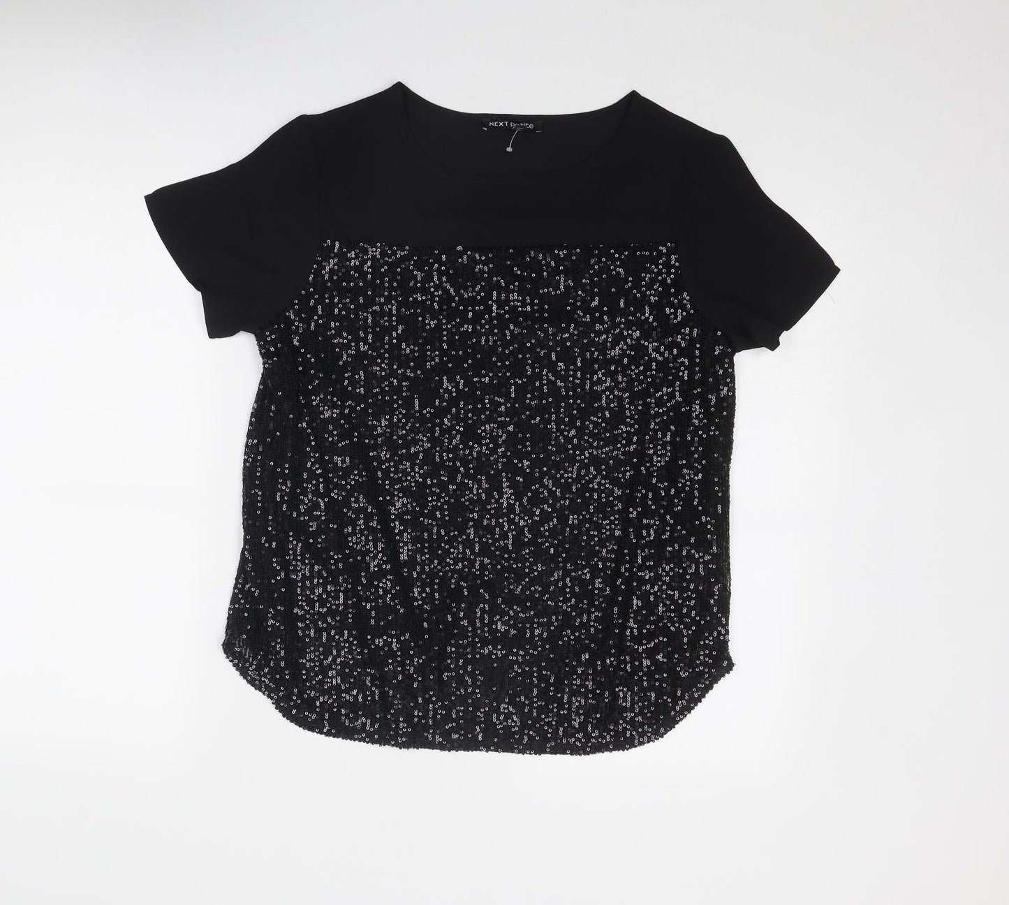 Womens UK Size 8 NEXT Black Basic Blouse