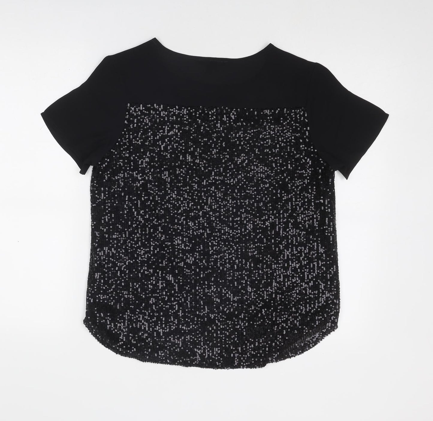 Womens UK Size 8 NEXT Black Basic Blouse