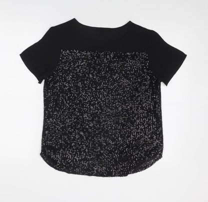 Womens UK Size 8 NEXT Black Basic Blouse