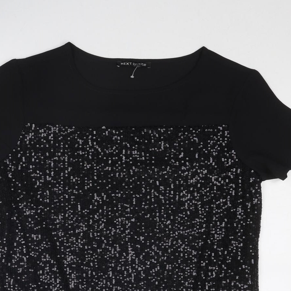 Womens UK Size 8 NEXT Black Basic Blouse