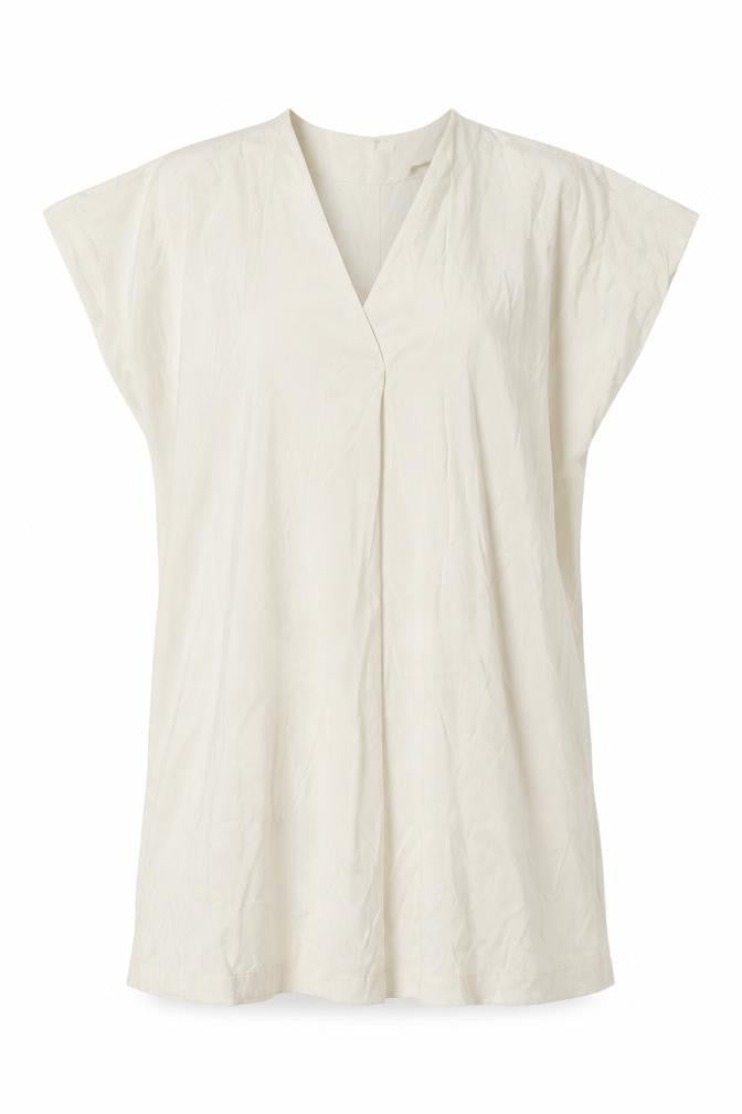 H&M Womens Ivory Polyester Trapeze & Swing Size XS V-Neck Pullover
