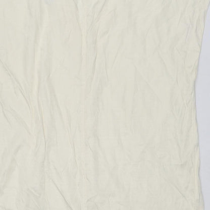 H&M Womens Ivory Polyester Trapeze & Swing Size XS V-Neck Pullover