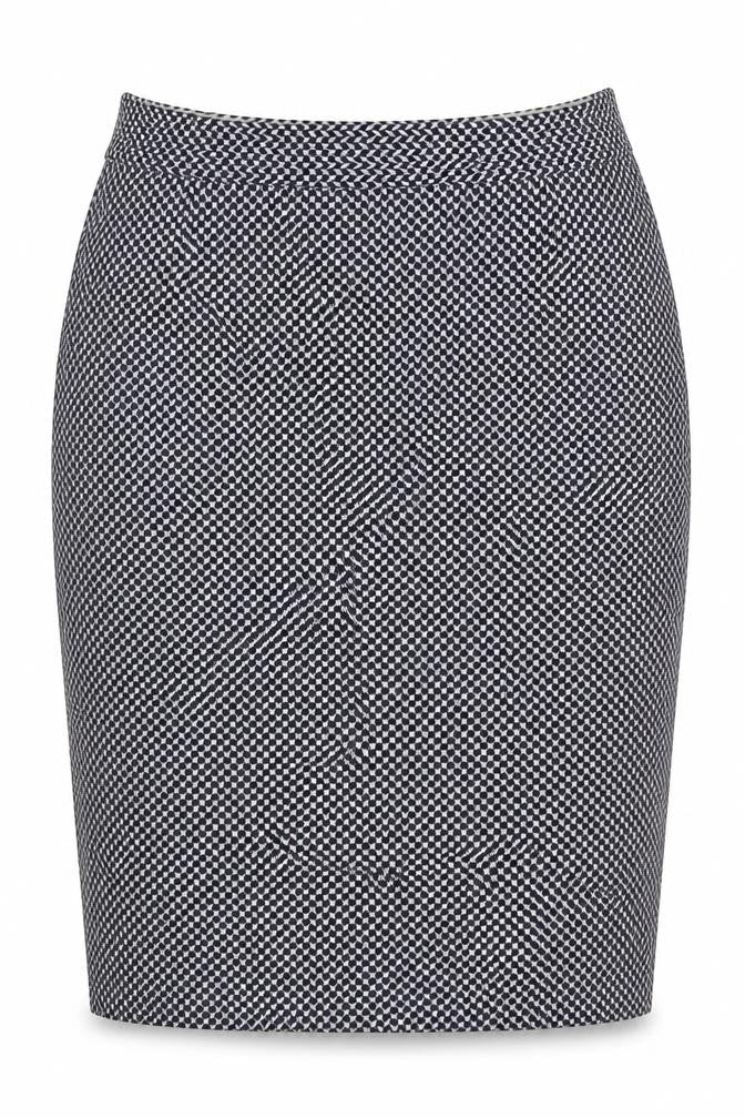 NEXT Womens Blue Geometric Polyester Straight & Pencil Skirt Size 14 Zip