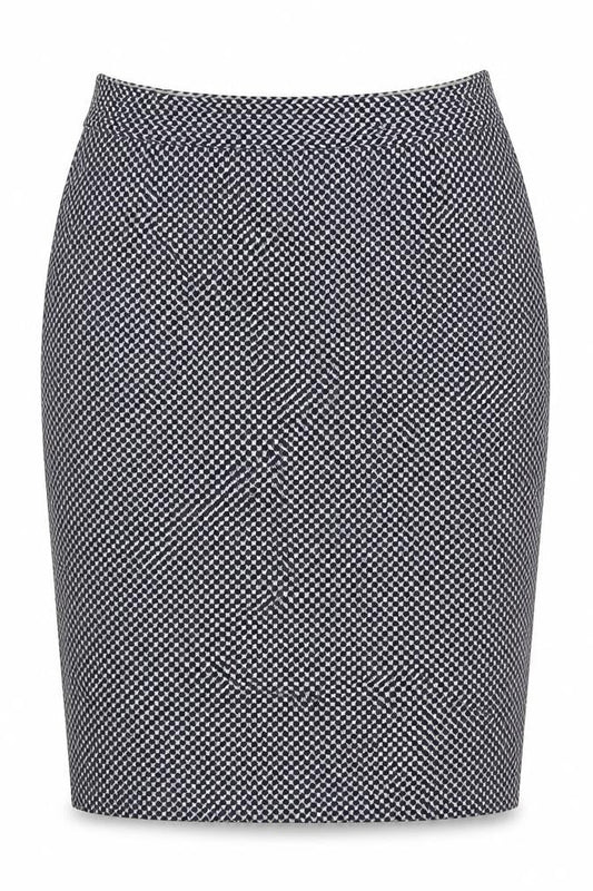 NEXT Womens Blue Geometric Polyester Straight & Pencil Skirt Size 14 Zip
