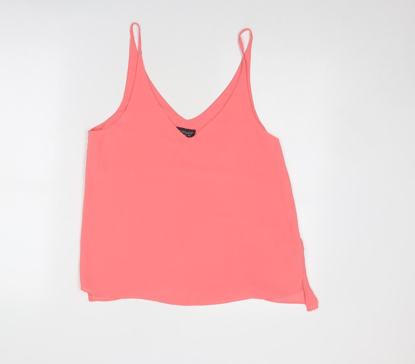 Womens UK Size 12 Topshop Pink Basic Tank